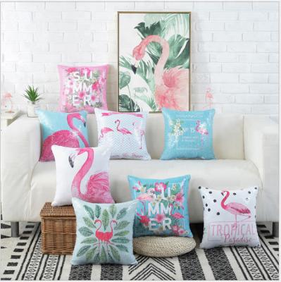 China PORTABLE last desgin colorful custom tile case flamingo printed sequins cushion covers for sale