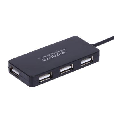 China 4 Ports Factory Price USB HUB 2.0 Adapter Wholesale Slim Portable High Speed ​​Left Left 4 USB Hub Mini For Macbook Laptop PC for sale