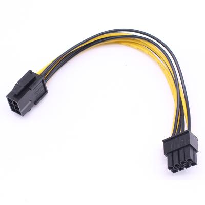 China CARPRIE PCI-E PCI Express power converter pcie power cable male to female pin 6 to 8 pin for cpu video card for sale