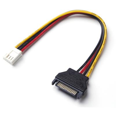 China Sata SATA 15 Pin Male to Mini 4 Pin Female FDD 18cm Mini 4p Adapter Hard Drive Flexible Power Cable to sata for sale