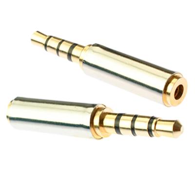 China High Quality Speaker 3.5mm Male To 2.5mm Stereo Audio Earphone Jack Adapter Female Audio Gold Plug Converter for sale