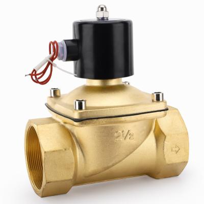 China 21/2in AC110V General Normally Closed Brass Valvel | 220V DC24V | 12V water gas soenoid 2W for sale