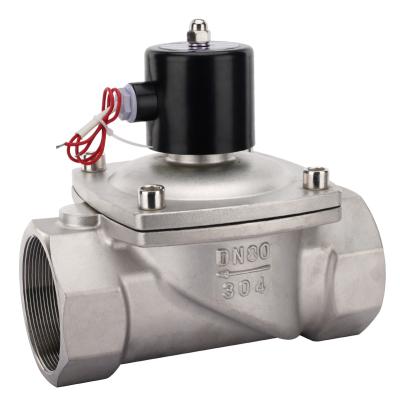 China General Stainless Steel 2WB 3in AC110V Water Normally Closed Solenoid Valve | 220V/DC24V | 12V for sale