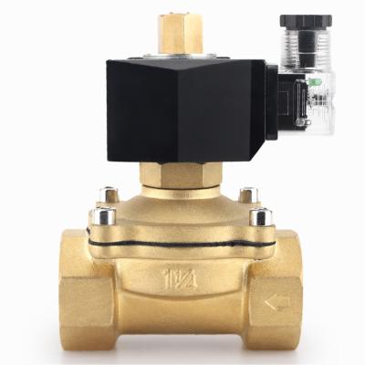 China General 2 W-K Normally 11/4in AC110V Water Gas Open Brass Solenoid Valve | 220V/DC24V | 12V for sale