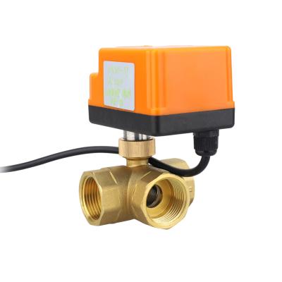 China General Manual Self-Contained Three-Wire Three-Wire Control Two Way Electric Ball Valve T-Type / L-Type for sale