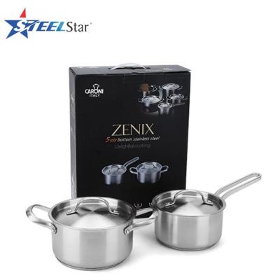 China Sustainable Korea Style 4 Pcs Stainless Steel Cookware Set With Gift Box for sale