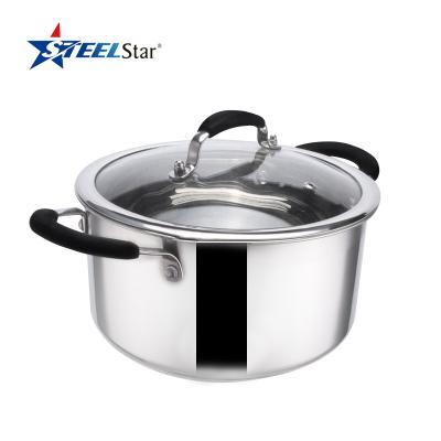 China Stock Pot Sustainable - Stainless Steel Soup Pots With Lid As Dishwasher Safe And Oven Safe Cookware, Silver for sale