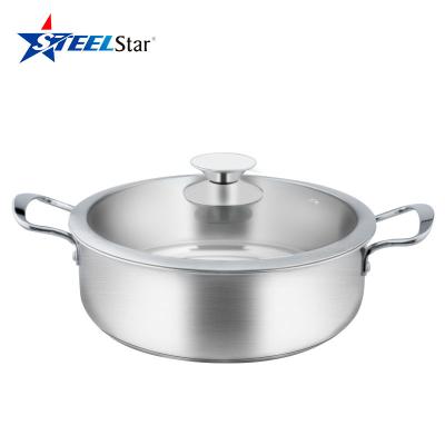 China Sustainable Stainless Steel Hot Pot Food Casserole Insulated Composite Casserole Bottom Warmer Base for sale