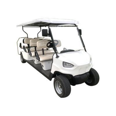 China Inventory 6 Seats Electric Golf Cart With 4 Wheels Batteries Spare Parts Discount For Sales 18*8.5-8 for sale