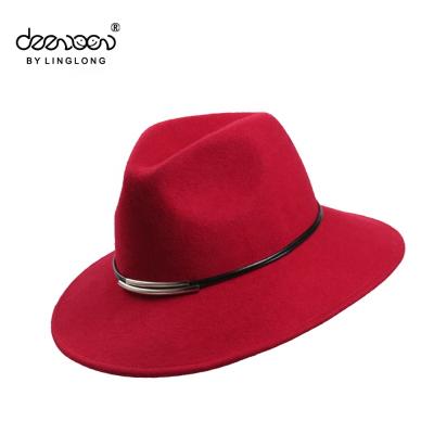 China Picture Wool Felt Hat Wide Brim Men Women Fedora Hats for sale