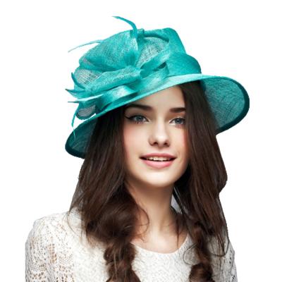 China Madame Wholesale Church Sinamay Hat by Philippe Sinamay Women Party Hat Character for sale