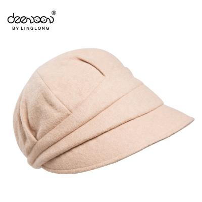 China JOINT Custom Cloth Hats For Women Wholesale Warm Wool Felt Cloth Lady Hat for sale