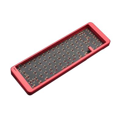 China Anti-ghosting Keyboard Case Red Anodizing CNC Keyboard 3D Prototyping Custom Machining Manufacturer for sale