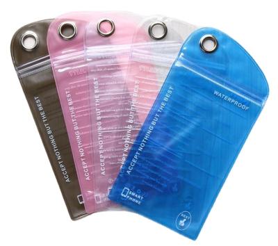 China PVC Moistureproof Clear Mobile Phone Bag Waterproof Ziplock Grommet With Ring Hole Phonecase Package Bag For Packaging for sale