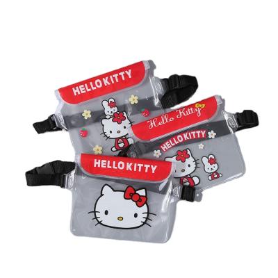 China Water Proof Custom Waterproof Clear Fanny Packs Stadium Pvc Waist Bag Simple Swimming Cartoon Slim Slim With Strap Pouch Dry Case for sale