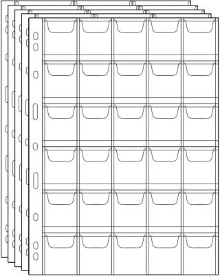 China Customized Clear Eco-friendly Coin Pouch Inserts Protector Collecting Sleeves PVC Plastic Coin Collection For Stamp Sheets 9Hole for sale