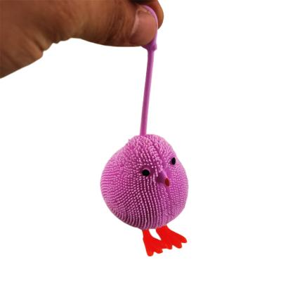 China Funny Anxiety Relife Toy Factory Wholesale Luminous Colorful Small Chick Shape Squeeze Abreact Fun Toys for sale