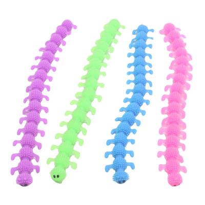 China Funny Anxiety Relife Toy High Quality Anti Anxiety Stretchy Soft 16 sections Tpr Animal Decompression Toy for sale