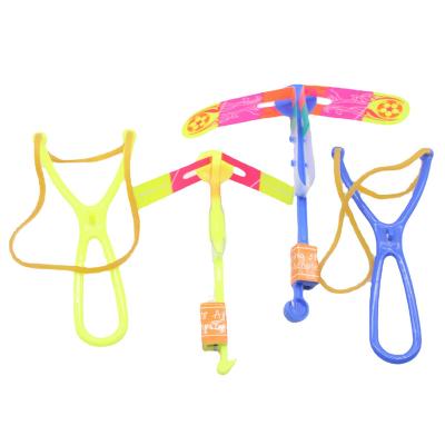 China Funny/Decompression/Trick Factory Wholesale Led Slingshot Helicopter Outdoor Flying Toy For Kids for sale