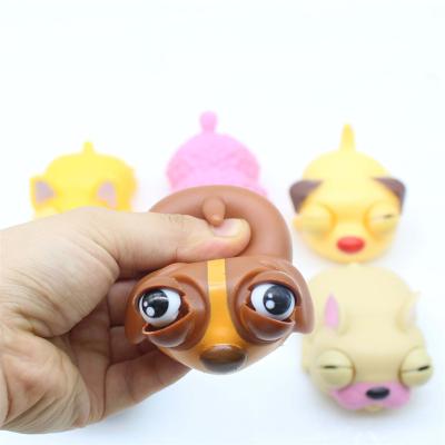 China Funny Anxiety Relife Toy Wholesale Best Price Mini Cute Kawaii Popping Out Eye Dog Squeeze Toy for sale