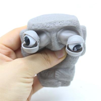 China Funny Anxiety Relife Toy Hot Selling Rock Face Shape Burst Eye Rock Man Decompress Toys for sale