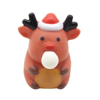 China Funny Anxiety Relife Toy Wholesale Different Size Santa Claus Reindeer Spit Bubbles Out Fidget Toy for sale