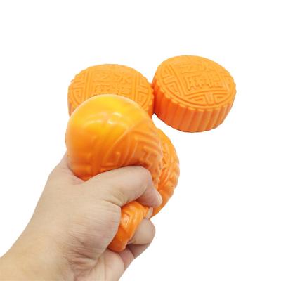 China Funny Anxiety Relife Toy Wholesale Cute Classic Mooncake Shape Tpr Mini Anti Stress Fidget Toys for sale