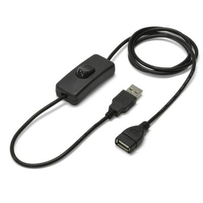 China Easy On/Off Switch Power MP3/MP4 Player Control Charging Data Transfer A Male To Female OD3.5 Mm Extension USB Cable For Computer for sale