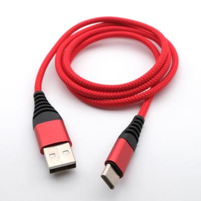 China Fast Charging Speed ​​USB To Type C 3A Fast Charger/Charging Cable Male C Data Transmit Cable With Aluminum Shell For Mobile Phone for sale