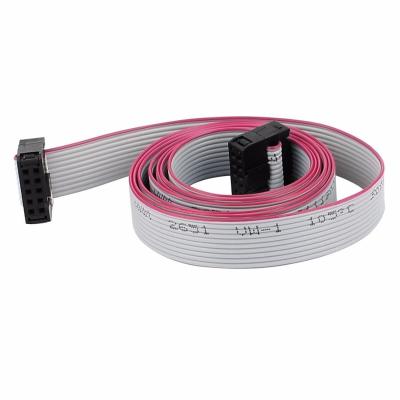 China Electronic Computer Female To Female 10 Pins 2.54mm Pitch IDC Connector Flat Ribbon Cable for sale