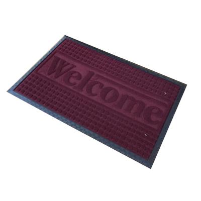 China Stain Resistant Factory Outlet Super Indoor Door Mat Absorbs Mud Non Slip Rubber Door Mat for sale