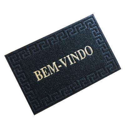 China Stain Anti Slip Resistant Home Floor Mat PVC Coil Logo Indoor Outdoor Door Mat for sale