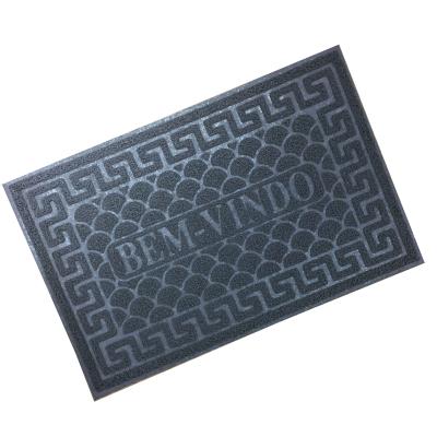 China Stain Resistant PVC Floor Mat Cushion Mat Factory Outlet PVC Foam Backing Reel Plastic Door Mat For Home for sale