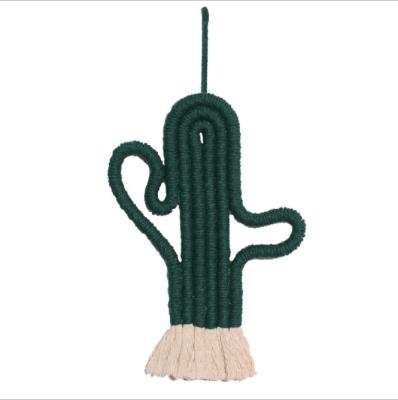 China 100% Handmade Wholesale Bohemian Cactus Home Decoration Macrame Christmas Hanging Hangings for Bedroom Kids Room for sale