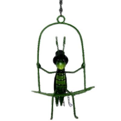 China Full Color With Unique Metal Iron Grasshopper New Product Design Outdoor Hanging Garden Wall Decor for sale