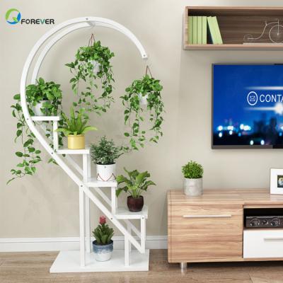 China Love Eco-friendly Multi-layer Heart Shaped Shelf Rack Flower Pot Home Decor Home Decor Shelf Flower Display Stand for sale