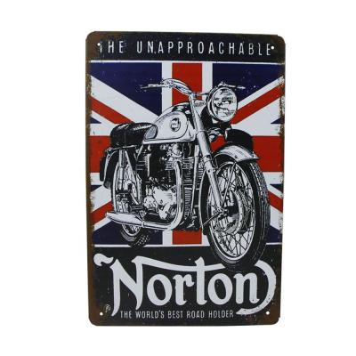 China Cheap Inaccessible Used Europe Motorcycle Metal Tin Signs for sale