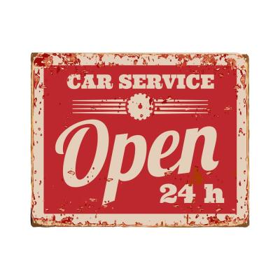 China Europe Wholesale Decorative Open-Closed Metal Hanging Tin Sign 30*20 Custom Shop for sale