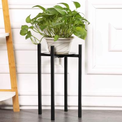 China Europe Wholesale Custom Logo Home Decoration Indoor Outdoor Garden Decorative Ceramic Planters With Metal Plant Stand for sale