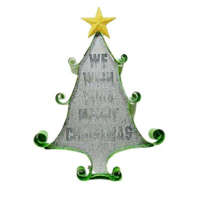 China Europe / American China Lighted Metal Christmas Iron Tree Wall Art Decor for sale