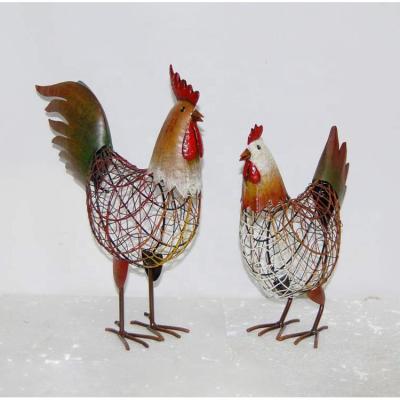 China Europe Garden Ornaments New Design Metal Art Abstract Chicken Modern Sculpture for sale