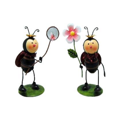 China Full Color With Unique Design Garden Decor Ladybug Metal Garden Ornaments Wholesale for sale