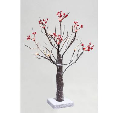 China H45CM 20 kanlong cherry holiday floor warm led snowy tree type led light decorative for Christmas for sale