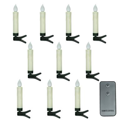 China Pretty New Hot Selling Christmas Home Decor Tree Light Wireless Dimmable Plastic Remote Control Decorative Clip Led Candle Light for sale