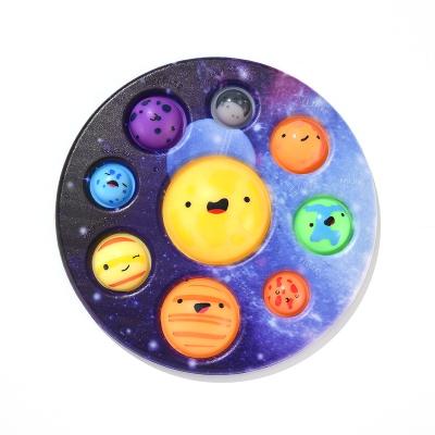 China 8 planets early popit eco-friendly education fidgety toy pakket pop board games fidget toy for sale