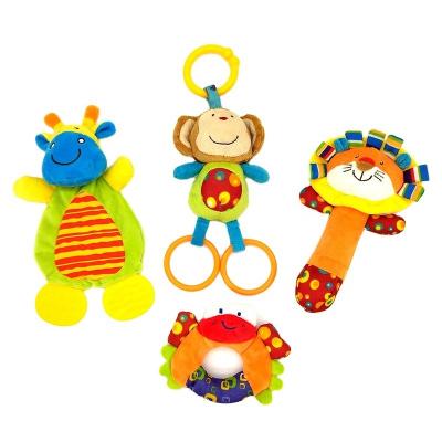 China Wholesale Eco-Friendly Baby Toys Gift Set Plush Rattle Toys Newborn Baby Rattle Toys for sale