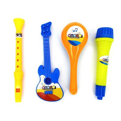 China Eco-friendly Top Other Plastic Musical Instruments Maracas Shakes Groove Guitar Toy For Kids for sale