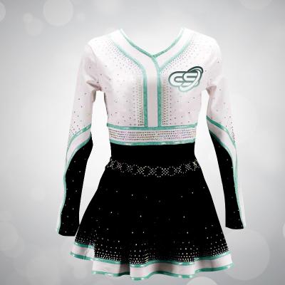 China Wholesale Custom Wicking Cheerleading Uniforms Dance Apparel Custom Logo Cheerleading Uniforms for sale