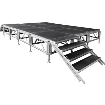 China 6061-T6 / 6082-T6 Aluminum Screen Truss Easy To Assemble Removable Stage Deck Platform for sale