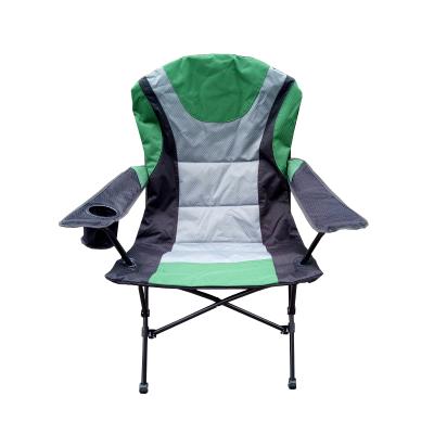 China New Design Folding Easy-Carrying Outdoor Beach Chair With Padded With Armrest Green for sale